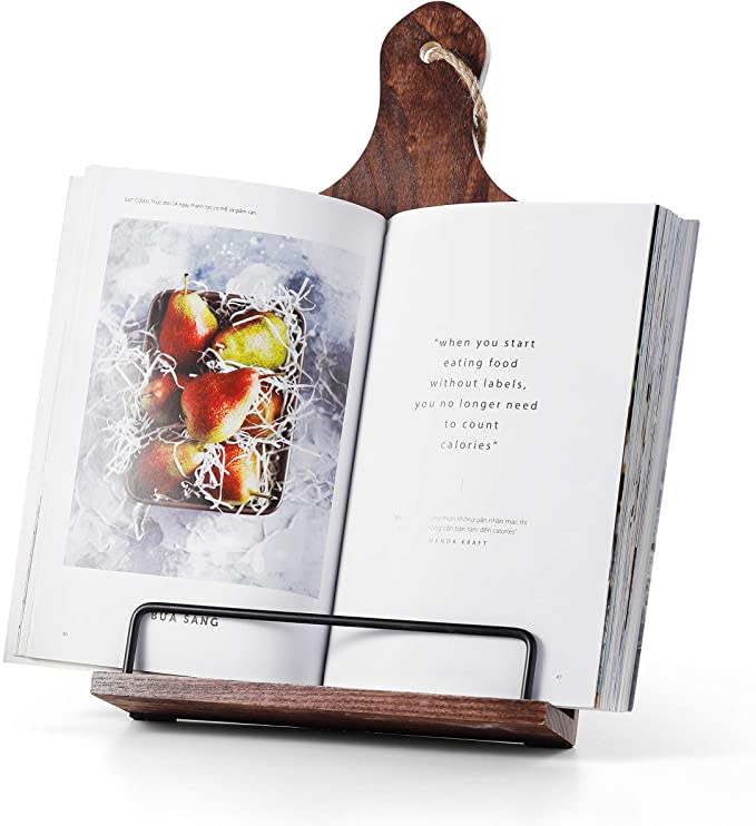 fanatu wooden cookbook stand