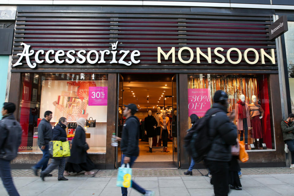 A branch of Accessorize Monsoon on Oxford Street. (Photo by Dinendra Haria / SOPA Images/Sipa USA)