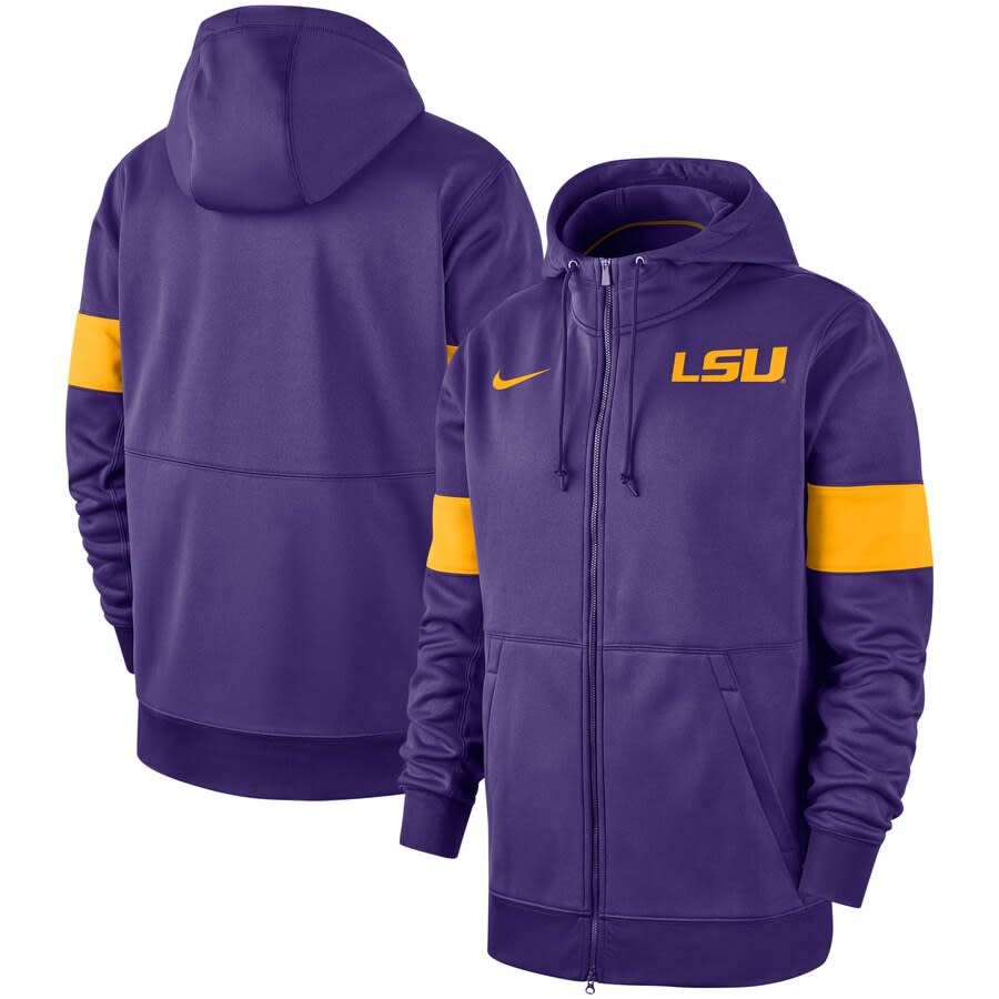 LSU Sideline Performance Full-Zip Hoodie