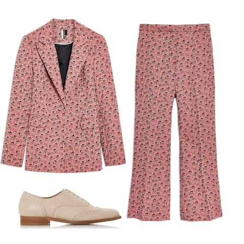 topshop pink suit