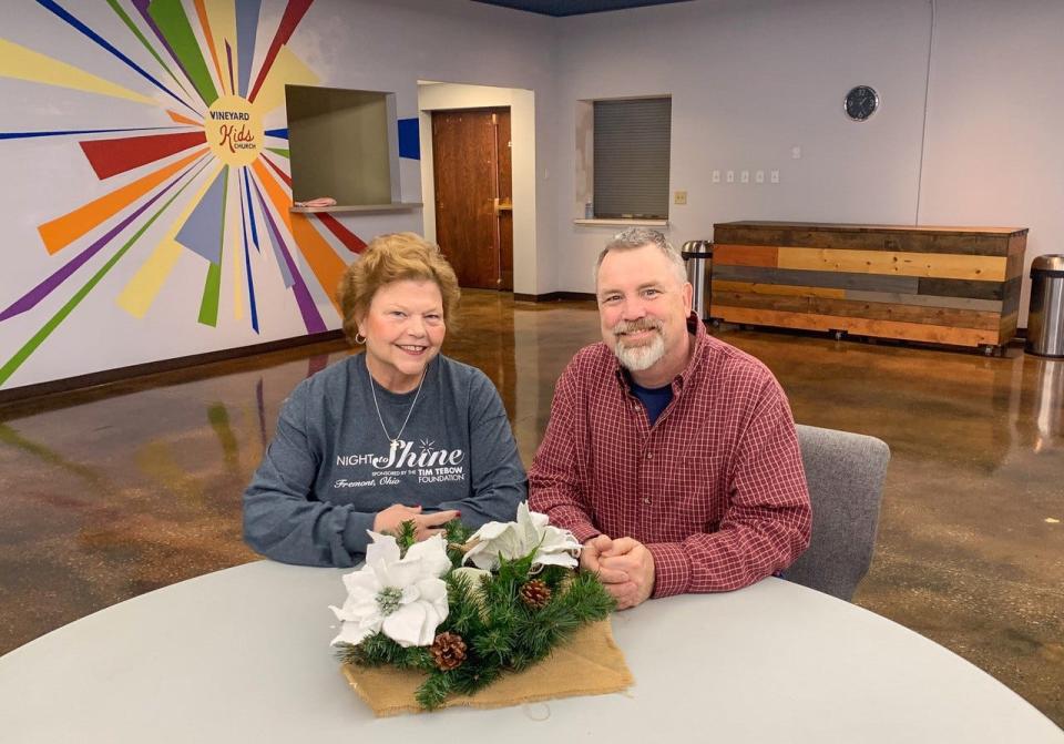 Night to Shine event chair, Trudy Nellessen, left, and New Hope Vineyard Church Pastor, Tony Buxsel, said they need volunteers to help at the annual event, a prom-like event for individuals with special needs.