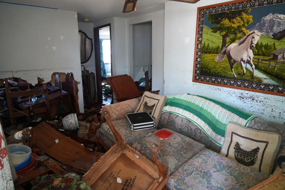 Herman NeeleyÕs home in Horseshoe Beach, Fl. was destroyed when Hurricane Idalia hit. The Category 3 storm made landfall Wednesday leaving some homes and businesses destroyed.