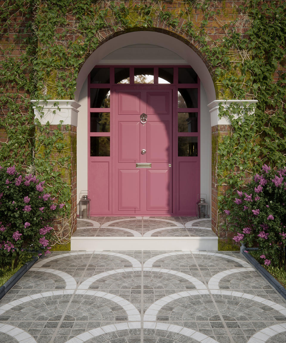 <p> The path sets the tone for your front garden ideas and is key to the overall look, as it’s such a dominant feature.  </p> <p> It needs to be practical and hard-wearing, too. Classic retro-style tiles in a geometric pattern, as shown in the front walkway idea above, are a good choice, even in a classic setting.  </p> <p> ‘Creating a striking pattern with tiles and playing with symmetry to enhance the effect makes the most of a geometric design,’ says Abby Reilly of Walls & Floors.  </p>