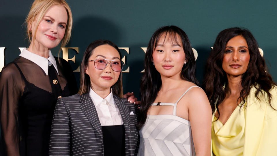 (L-R) Nicole Kidman, Lulu Wang, Ji-young Yoo and Sarayu Blue at the ‘Expats’ Prime Experience FYC event last month in Los Angeles