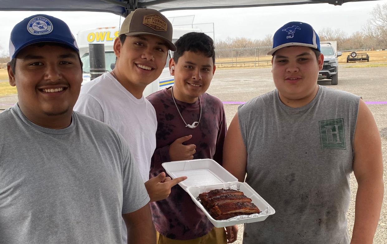 Ramon Tristan, Noah Rodriguez, Gavin Rodriguez and Logan McGrath formed Ingleside High School's first barbecue team and began joining competitions in January 2023.