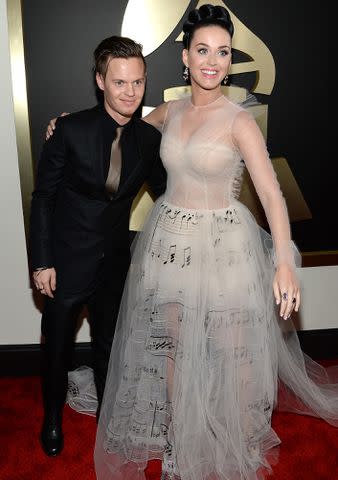 <p>Larry Busacca/WireImage</p> Katy Perry and David Hudson attend the 56th GRAMMY Awards on January 26, 2014 in Los Angeles, California.