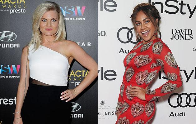 Bonnie Sveen and Jessica Mauboy. Photo: Getty Images.