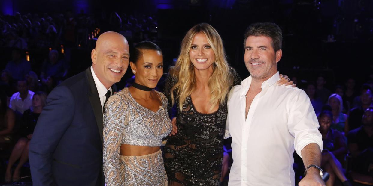 Howie Mandel, Mel B, Heidi Klum, Simon Cowell at AGT finale