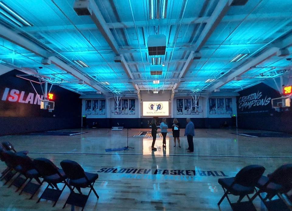 A look inside of the new Soloviev practice facility for the URI men's and women's basketball teams on the Kingstown campus.