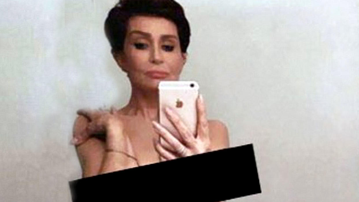 Sharon Osbourne Recreates Kim Kardashian's Nude Selfie