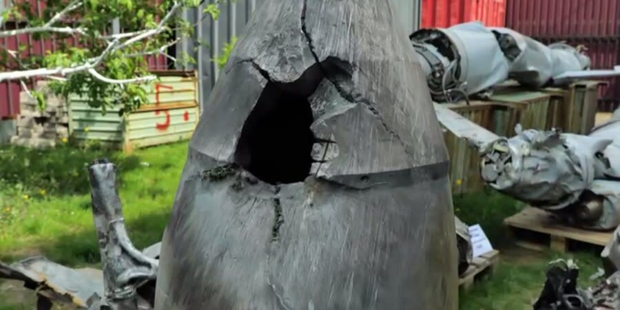 A fragment of the Kinzhal missile, destroyed by the Air Defense Forces of Ukraine