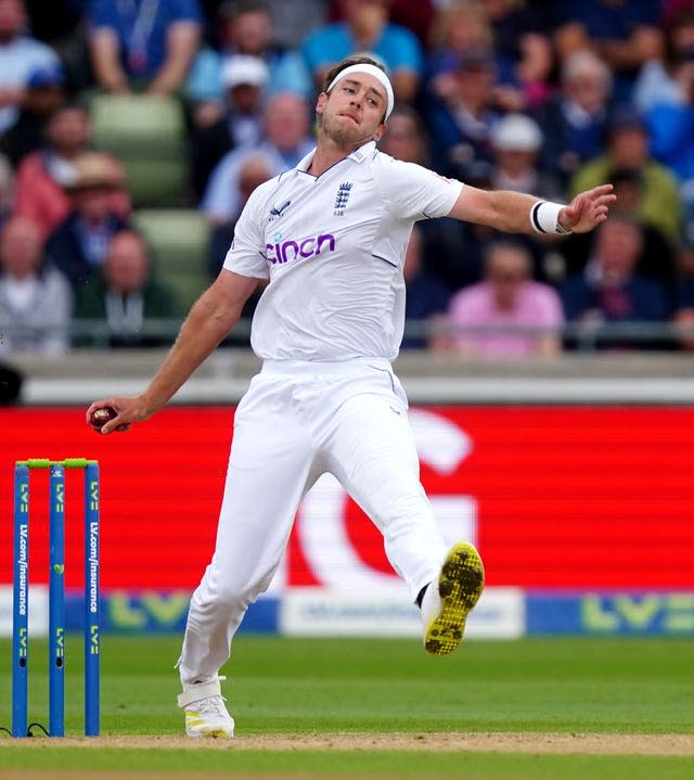 Stuart Broad in action