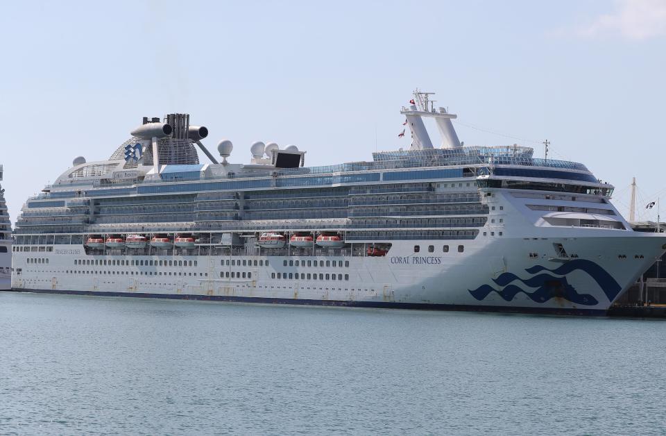 The Coral Princess, a cruise ship that docked in Miami in April with coronavirus cases on board  (Getty Images)