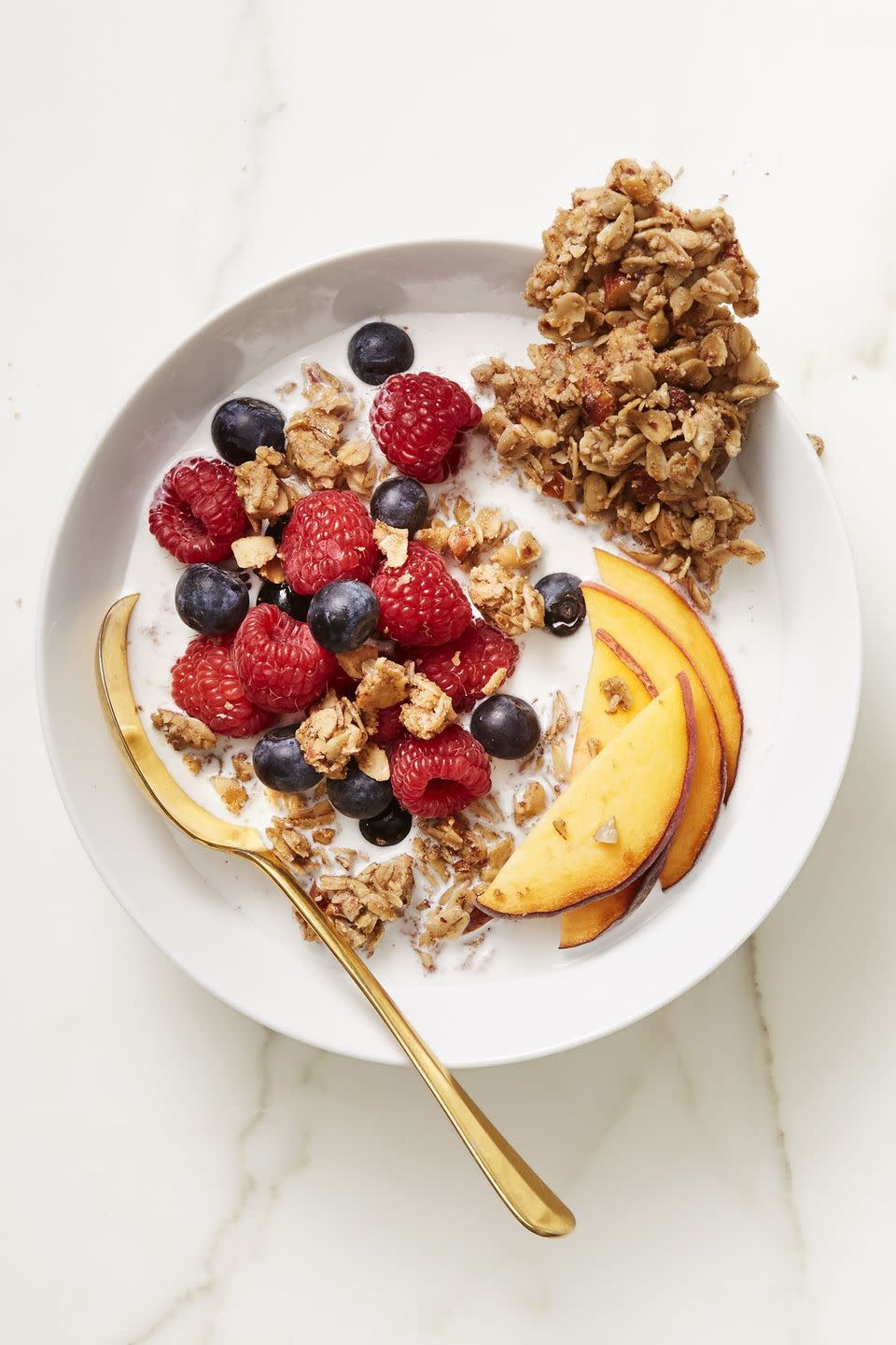 <p>Even novice cooks can't mess this one up. Don't worry, Mom will love it just the same. You can also make her an extra jar of granola to take home. </p><p><em><a href="https://www.goodhousekeeping.com/food-recipes/easy/a45235/sweet-salty-maple-granola-bark-recipe/" rel="nofollow noopener" target="_blank" data-ylk="slk:Get the recipe for Sweet and Salty Maple Granola Bark »;elm:context_link;itc:0;sec:content-canvas" class="link ">Get the recipe for Sweet and Salty Maple Granola Bark »</a></em></p>