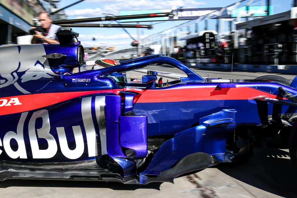 Bull without horns: Brendon Hartley in the Toro Rosso, which is already racking up mechanical miseries