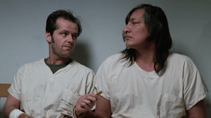 Jack Nicholson and Will Sampson in One Flew Over The Cuckoo's Nest.