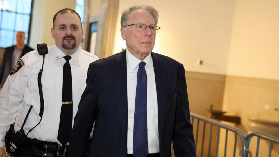 PHOTO: Wayne LaPierre, former CEO of the National Rifle Association, arrives for jury selection for the trial of the NRA, at New York State Supreme Court in New York City, Jan. 8, 2024. (Brendan McDermid/Reuters)
