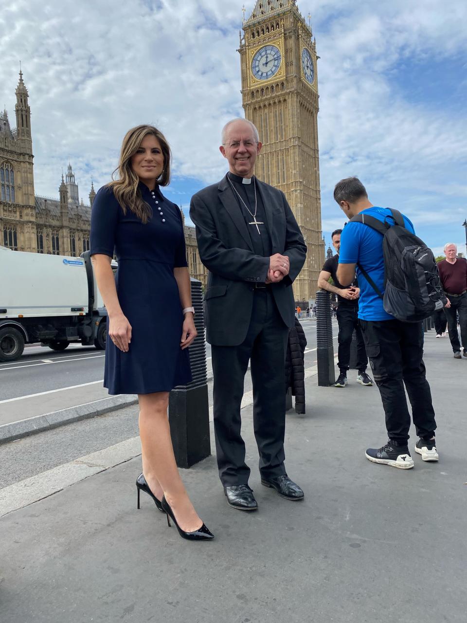 Natalie with the Archbishop of Canterbury