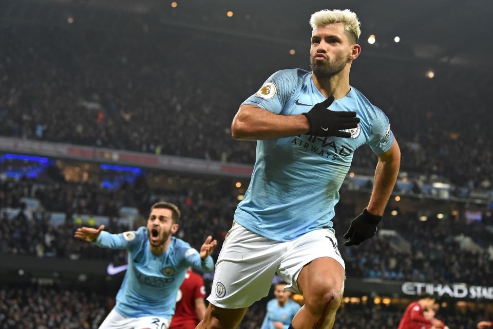 Sergio Aguero gave the Manchester City the lead with a world class finish