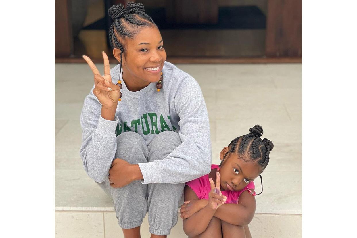 Gabrielle Union and Daughter Kaavia James Are Twinning with Cute Hairstyles: Imitation IS the Best Form of Flattery