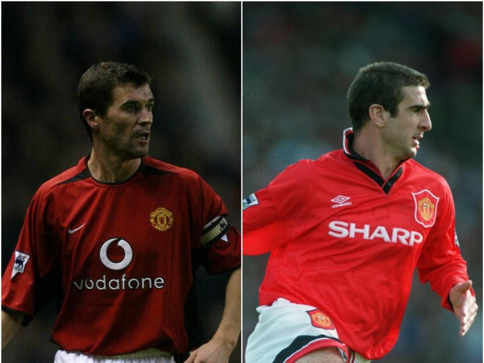 Roy Keane (left) and Eric Cantona (Getty)