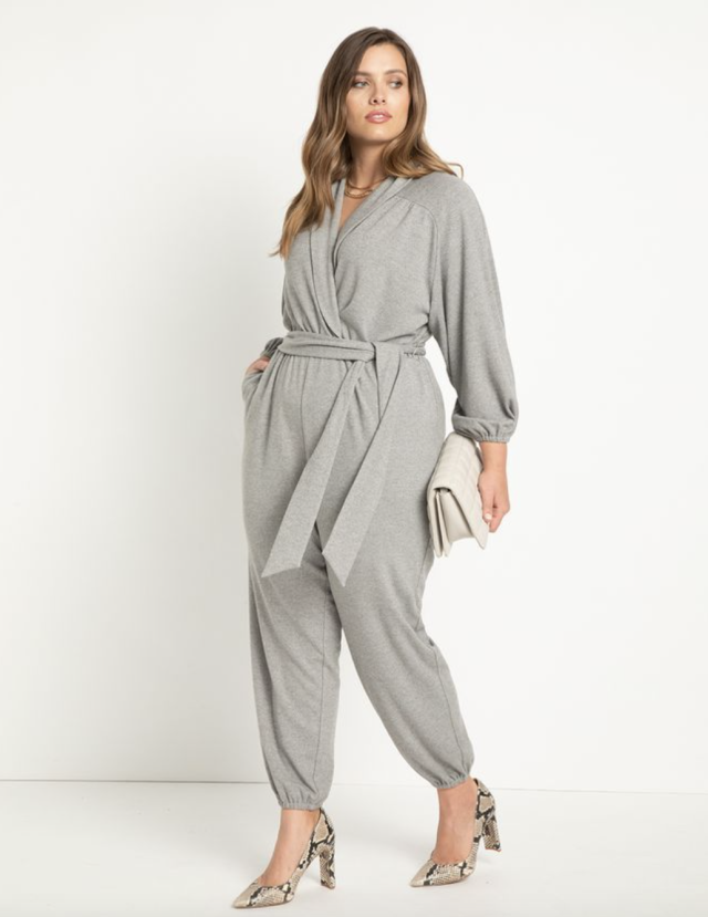 Wrap Jumpsuit With Ankle Ties