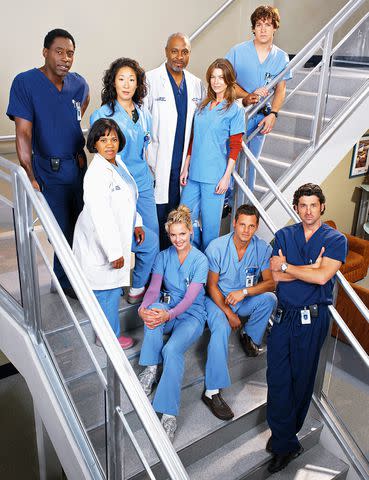 <p>Frank Ockenfels/Disney General Entertainment Content/Getty</p> Isaiah Washington as "Dr. Preston Burke," Chandra Wilson as "Miranda Bailey," Sandra Oh as "Cristina Yang," James Pickens, Jr. as "Dr. Richard Webber," Ellen Pompeo as "Meredith Grey" and T.R. Knight as "George O'Malley." (Bottom row) Katherine Heigl as "Isobel 'Izzie' Stevens," Justin Chambers as "Alex Karev" and Patrick Dempsey as "Dr. Derek Shepherd" on "Grey's Anatomy" Season 1