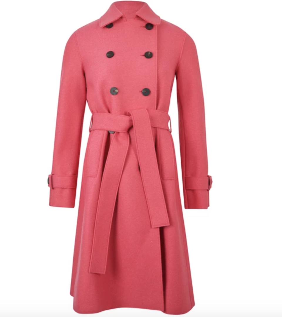 HARRIS WHARF LONDON Pressed wool trench. PHOTO: 24S.com