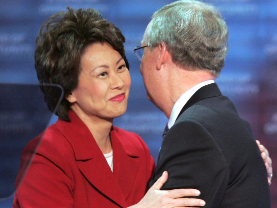elaine chao mitch mconnell hugging