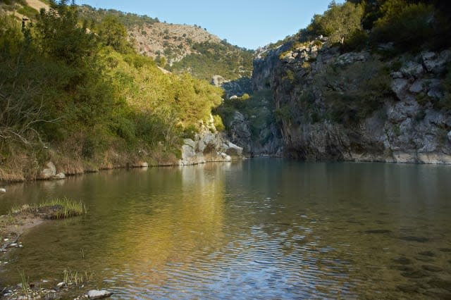 río guadiaro, river andalusia, cañon de las buitreras