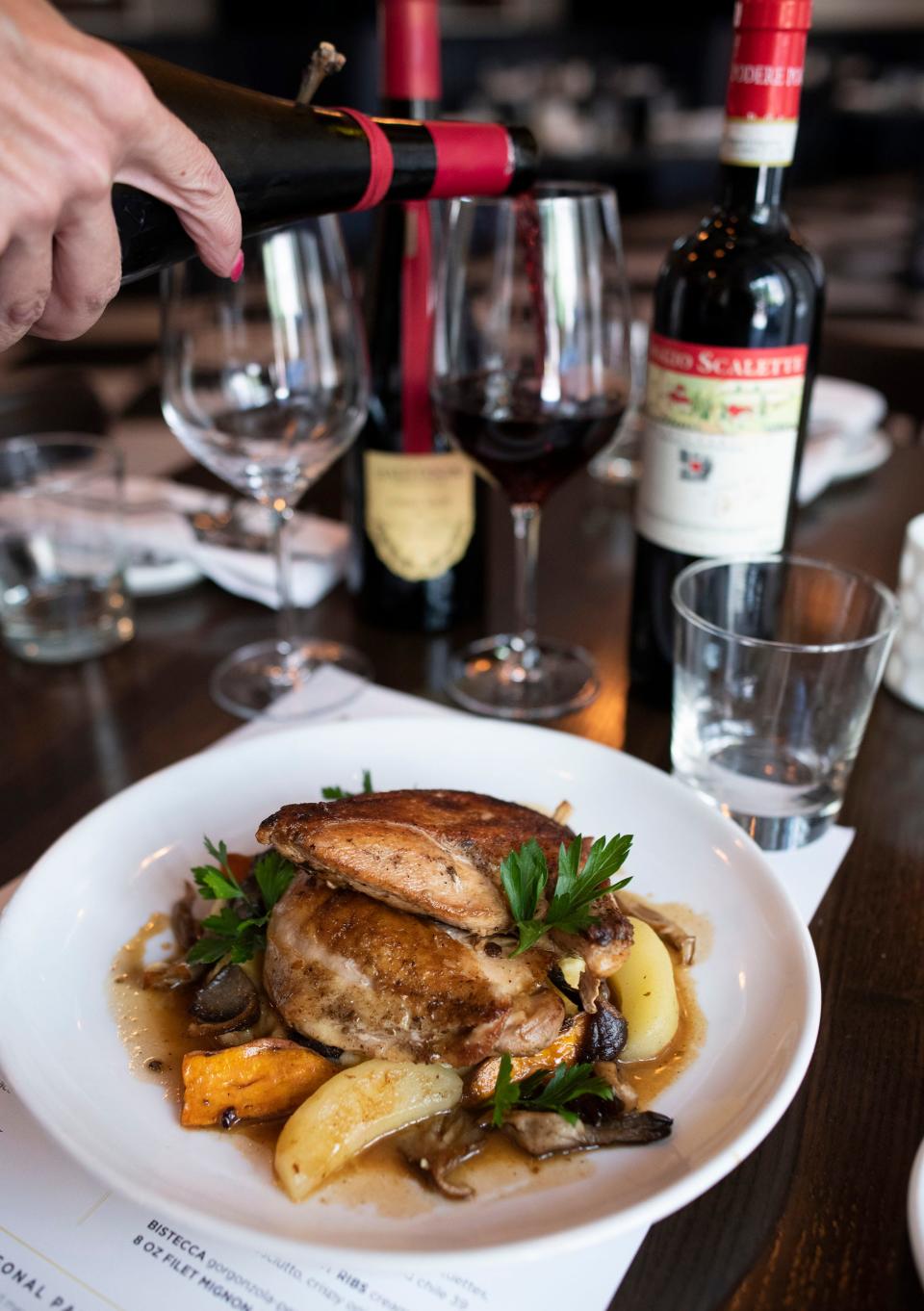 New to the fall menu at Angelena's Ristorante Italiano is the Tuscan Roast Chicken.