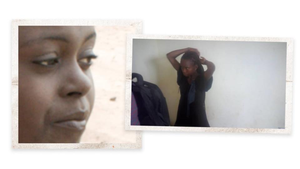 <div class="inline-image__caption"><p>Photos of Achuo, left, and Amikwa sent by Wantama via email to Joseph Dominic, from traffickers who sought to hire a house maid.</p></div> <div class="inline-image__credit">Composite by The Daily Beast</div>