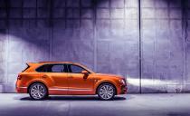 <p><a rel="nofollow noopener" href="https://www.caranddriver.com/bentley/bentayga" target="_blank" data-ylk="slk:Bentley's Bentayga;elm:context_link;itc:0;sec:content-canvas" class="link ">Bentley's Bentayga</a> already was among the most potent SUVs around, with 600 horsepower onboard from its available twin-turbocharged twelve-cylinder engine. For 2019, the Bentayga takes things a step further with a new Speed variant whose 6.0-liter twin-turbo W-12 engine makes the same 664 lb-ft of torque as the, um, un-Speed-y Bentayga, but nets an additional 26 horsepower for a total of 626. According to Bentley, the Speed is 0.2-second quicker to 60 mph, reaching the speed in 3.9 seconds. We clocked the existing version at 3.6 seconds to 60 mph, and the Speed's sprint will probably be quicker still. Oh, and the top speed rises from 187 mph to 190–high enough for Bentley to claim the crown as “the world's fastest production SUV.”</p>