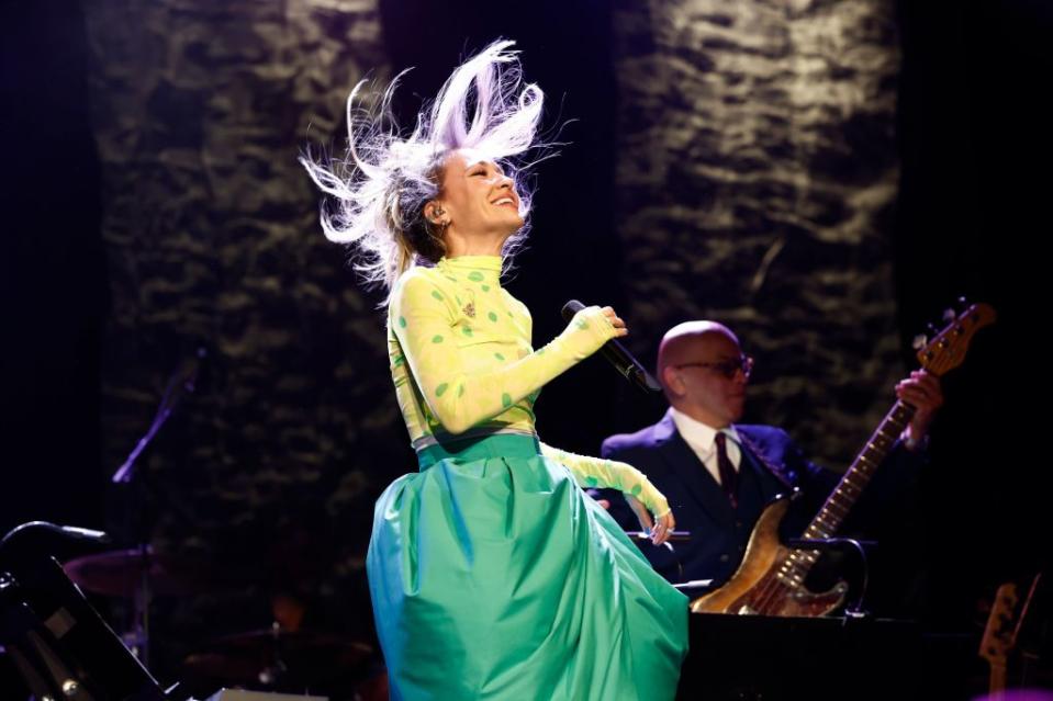 LOS ANGELES, CALIFORNIA - FEBRUARY 04: Lauren Daigle performs onstage during the Pre-GRAMMY Gala & GRAMMY Salute to Industry Icons Honoring Julie Greenwald and Craig Kallman on February 04, 2023 in Los Angeles, California. (Photo by Emma McIntyre/Getty Images for The Recording Academy)