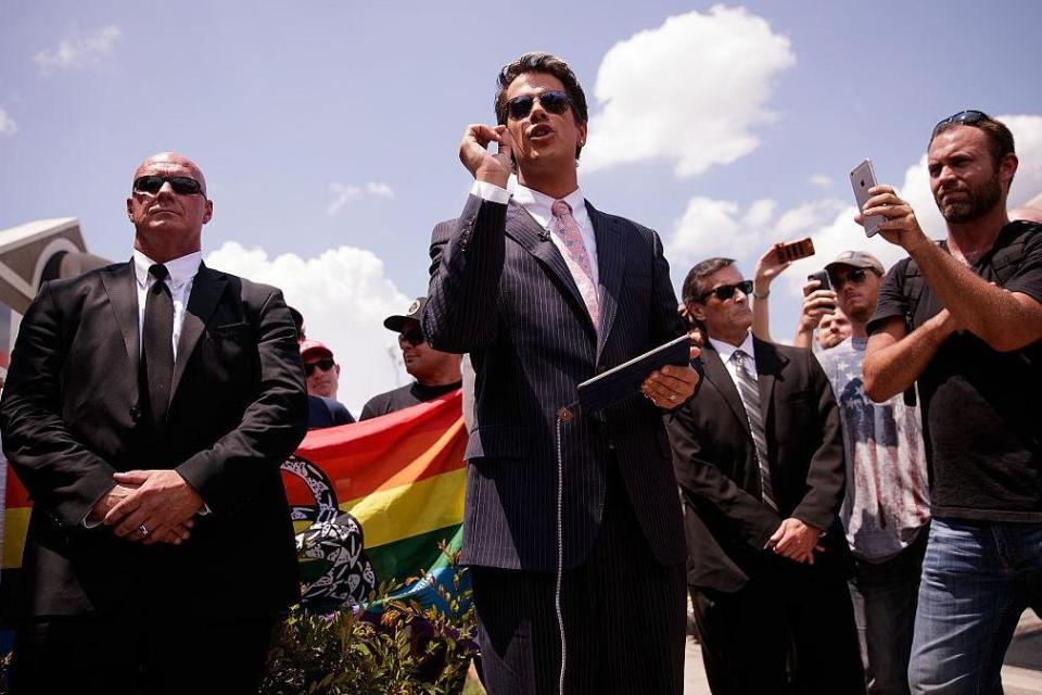 Yiannopoulos was briefly banned from TwitterGetty Images