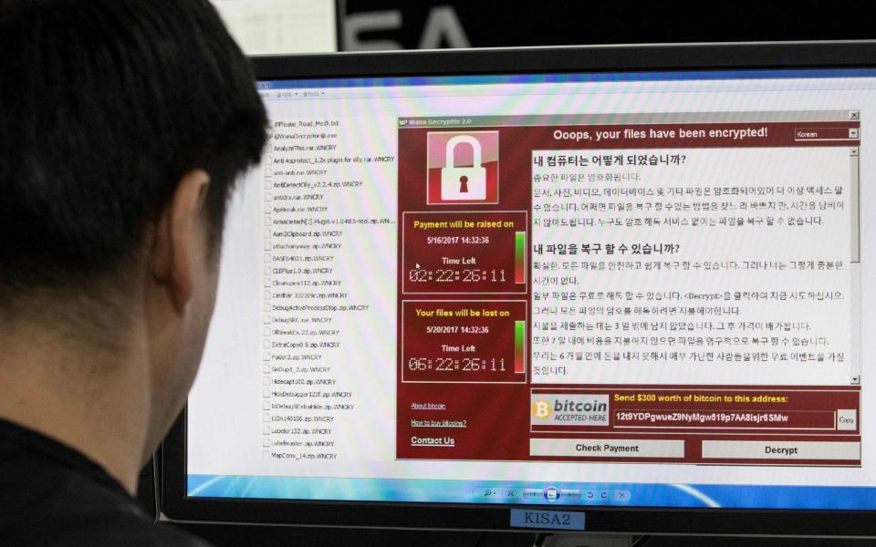 Staff monitor the spread of ransomware cyber-attacks at the Korea Internet and Security Agency (KISA) in Seoul  - AFP