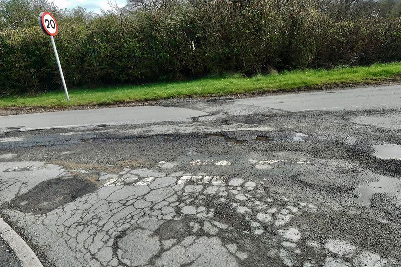 Potholes were back to square one around six weeks after being ‘repaired’ in mid-February