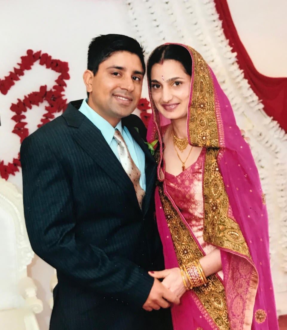 Kulwinder Singh and his wife Parwinder Kaur seen at a 2013 wedding. Source: AAP/Supplied by NSW Supreme Court