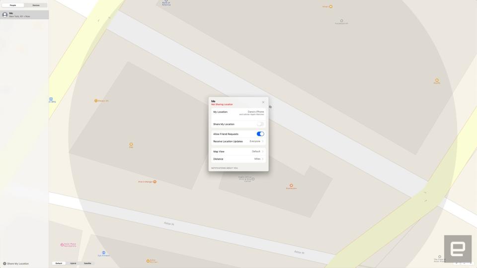 Find My in macOS Catalina