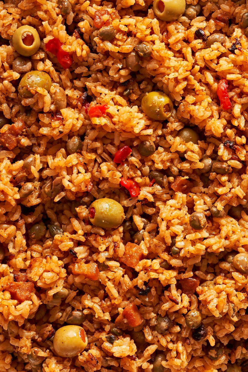 arroz con gandules or sofrito rice with pigeon peas
