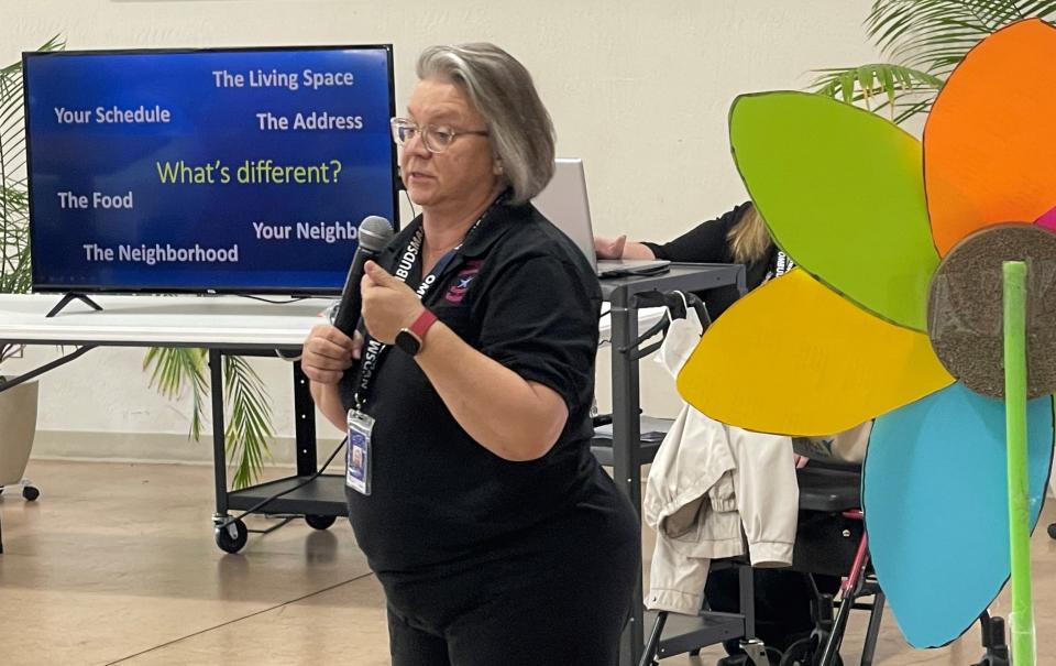 Dorrie Taylor, the state's southwest ombudsman specialist, told the PEERs how their volunteer service makes a difference at area long-term care facilities.