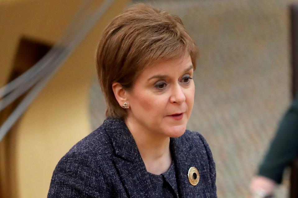 <p>Sturgeon hopes to be among the Scottish fans at Hampden this summer</p> (Getty Images)