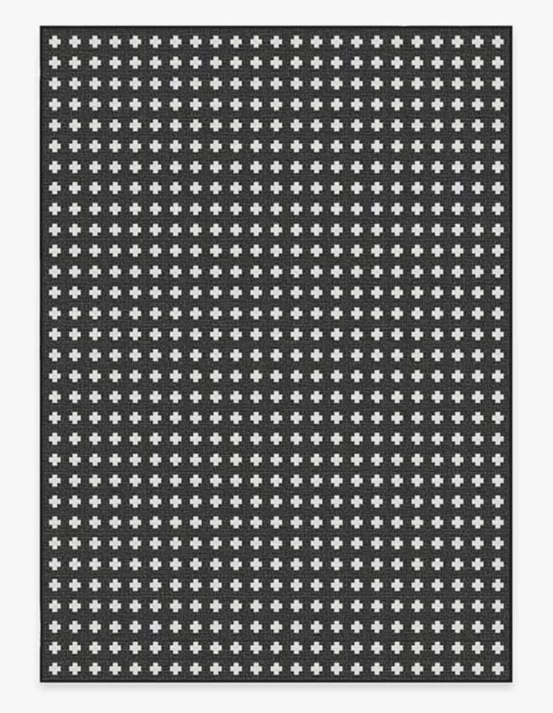 Outdoor Adde Black Rug, 5' x 7'