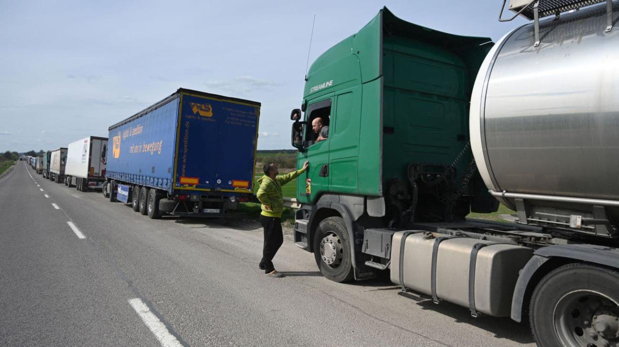 Lorry on Ukrainian-Polish border. Stock photo: Getty Images