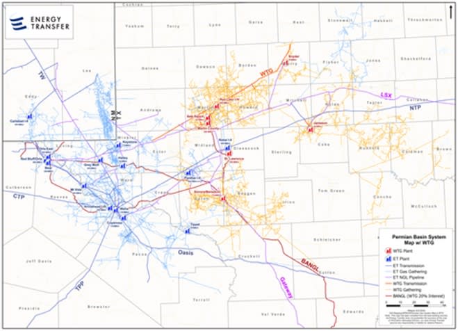 Map showing the free nature of the WTG acquisition. 