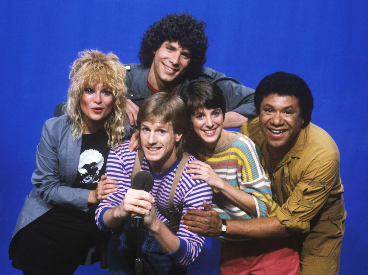 Original MTV VJs Nina Blackwood, Mark Goodman, Alan Hunter, Martha Quinn, and J.J. Jackson. (Photo: WireImage)