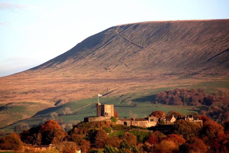 Clitheroe Castle, under the brow of Pendle Hill.