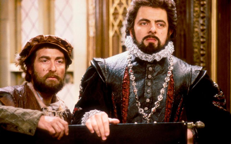 Tony Robinson and Rowan Atkinson in Blackadder - BBC