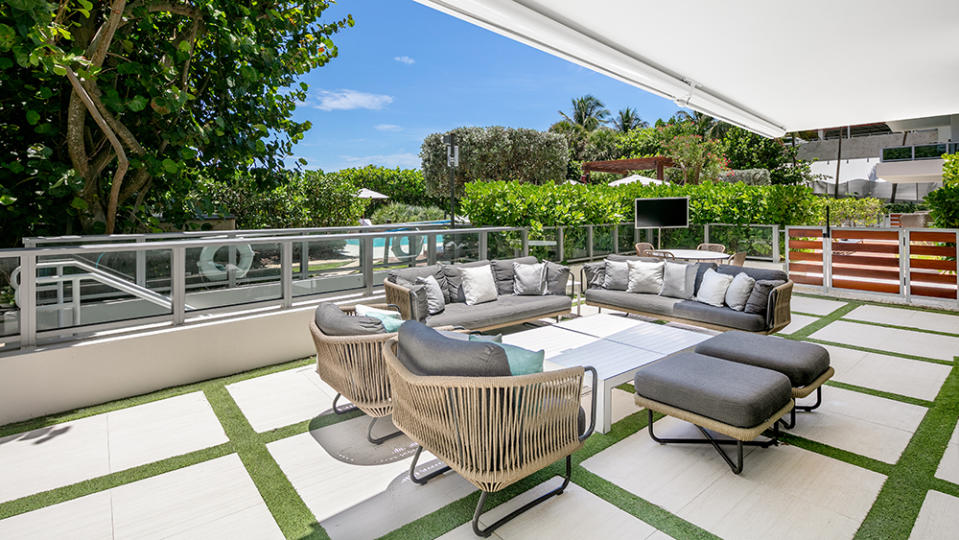 The first-floor terrace. - Credit: Photo: Courtesy of The Carroll Group