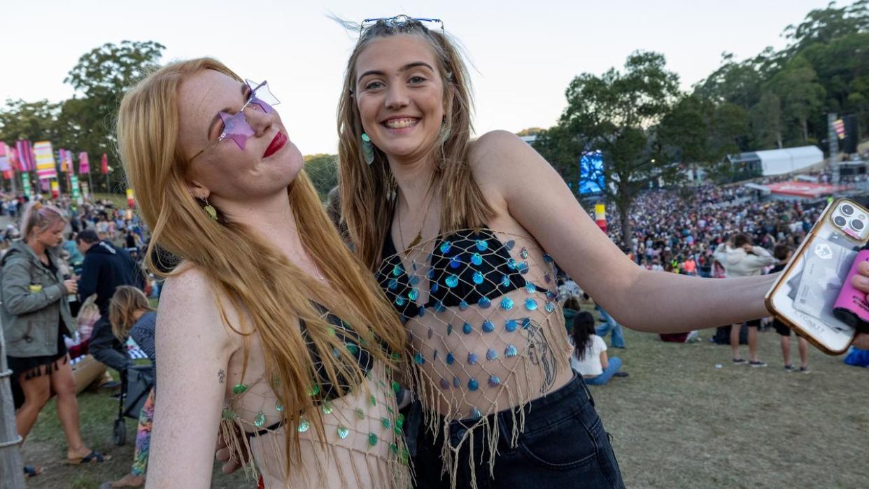 Amity Roser and Bianca Vivian at Splendour in theGrass. Picture: NCA Newswire/Danielle Smith.
